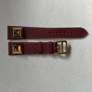 Dark Red Hermes Medor Watch band